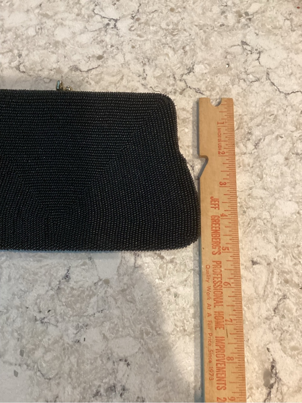 Black Beaded Clutch Wristlet